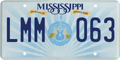 MS license plate LMM063