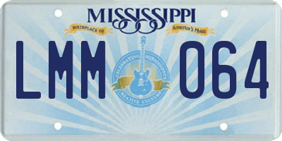 MS license plate LMM064