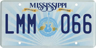 MS license plate LMM066
