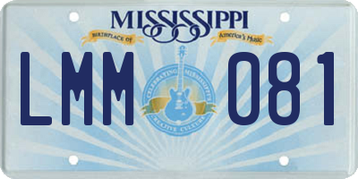 MS license plate LMM081