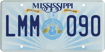 MS license plate LMM090