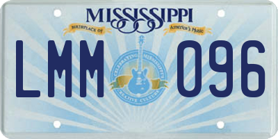 MS license plate LMM096