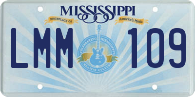 MS license plate LMM109