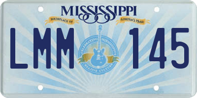 MS license plate LMM145