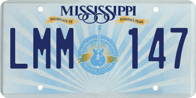MS license plate LMM147