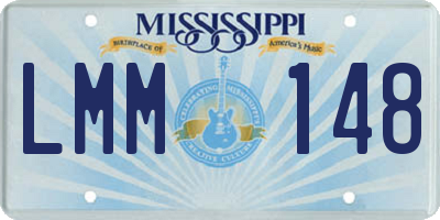 MS license plate LMM148