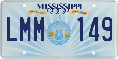 MS license plate LMM149