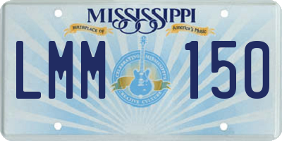 MS license plate LMM150