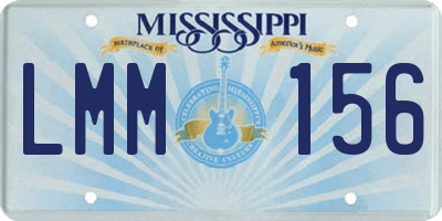 MS license plate LMM156