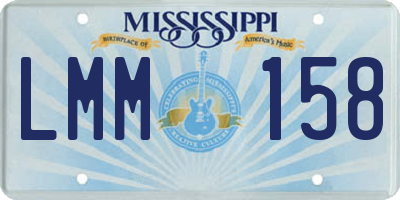MS license plate LMM158