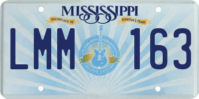MS license plate LMM163