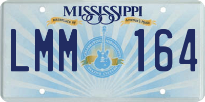 MS license plate LMM164