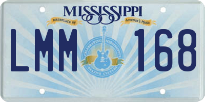 MS license plate LMM168