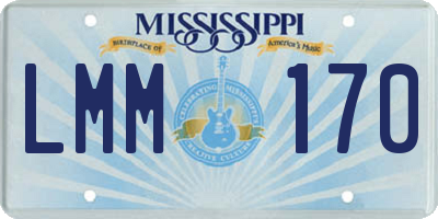 MS license plate LMM170