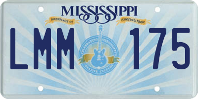 MS license plate LMM175