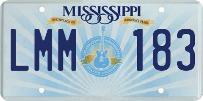 MS license plate LMM183