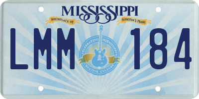 MS license plate LMM184