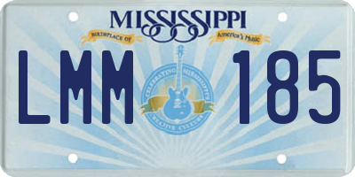 MS license plate LMM185