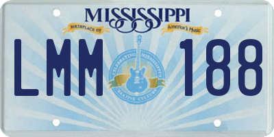 MS license plate LMM188