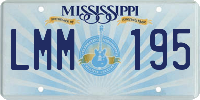 MS license plate LMM195