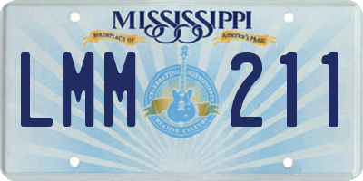MS license plate LMM211