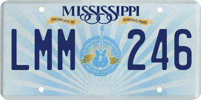 MS license plate LMM246
