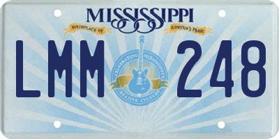 MS license plate LMM248