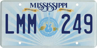 MS license plate LMM249