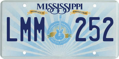 MS license plate LMM252