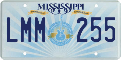 MS license plate LMM255