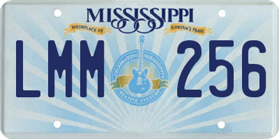 MS license plate LMM256