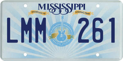MS license plate LMM261