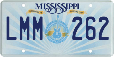 MS license plate LMM262
