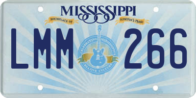 MS license plate LMM266