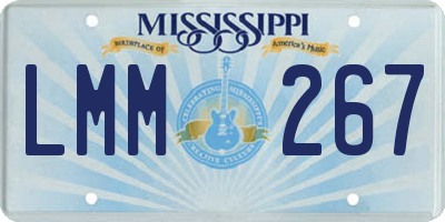 MS license plate LMM267