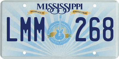 MS license plate LMM268