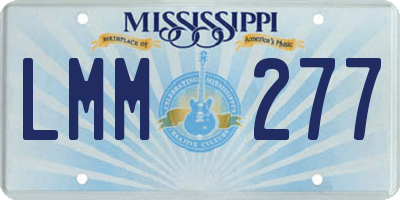 MS license plate LMM277