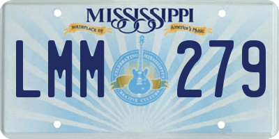 MS license plate LMM279