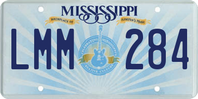 MS license plate LMM284