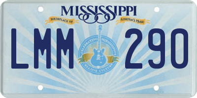 MS license plate LMM290