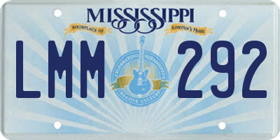 MS license plate LMM292
