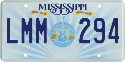 MS license plate LMM294