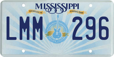 MS license plate LMM296