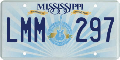 MS license plate LMM297