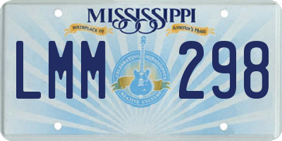 MS license plate LMM298