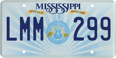 MS license plate LMM299