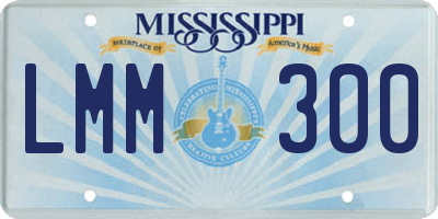 MS license plate LMM300
