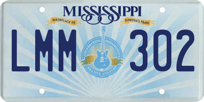 MS license plate LMM302