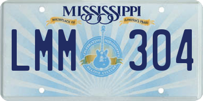 MS license plate LMM304