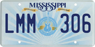 MS license plate LMM306